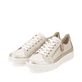 Metallische remonte Damen Sneaker Low D5826-60 mit einem Reißverschluss. Schuhpaar seitlich schräg.