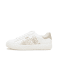 Weiße remonte Damen Sneaker Low D2J00-81 mit Schnürung sowie der Komfortweite G. Schuh Außenseite.