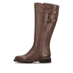 Braune remonte Hochschaftstiefel D3S74-22 mit Reißverschluss sowie Extraweite H. Schuh Außenseite.