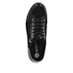 Schwarze remonte Damen Schnürstiefel R0773-05 mit einem Reißverschluss. Schuh von oben.