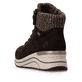 Dunkelbraune remonte Damen Schnürstiefel D0T77-25. Schuh von hinten.
