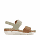 Braungrüne remonte Riemchensandalen R6853-24 mit trendiger Schnalle. Schuh Innenseite.
