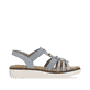 Babyblaue vegane remonte Damen Riemchensandalen D2073-12 mit Elastikeinsatz. Schuh Innenseite.