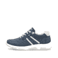 Blaue vegane remonte Damen Sneaker Low D1S04-14 mit einem Reißverschluss. Schuh Außenseite.