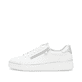 Weiße remonte Damen Sneaker Low D2E01-80 mit Reißverschluss sowie Komfortweite G. Schuh Außenseite.