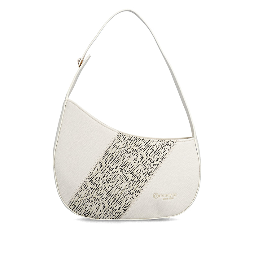 Sac à main remonte Q0672-61 beige avec bretelles ajustables. Devant.