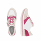 
Nachtschwarze remonte Damen Sneaker D1321-01 mit Schnürung und Reißverschluss. Schuh seitlich schräg