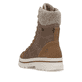 Braune remonte Damen Schnürstiefel D2U70-20 mit griffiger Glass-Fibre Sohle. Schuh von hinten.