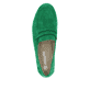 Smaragdgrüne remonte Damen Loafer D0K02-52 mit einem Elastikeinsatz. Schuh von oben.