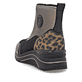 Vegane, dunkelbraun-bronzene remonte Damen Kurzstiefel D0T78-90. Schuh von hinten.