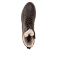 Dunkelbraune remonte Damen Schnürstiefel D3A73-25. Schuh von oben.