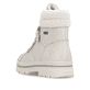 Weiße remonte Damen Schnürstiefel D2U74-80 mit wasserabweisender TEX-Membran. Schuh von hinten.