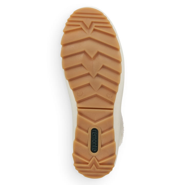 Perlweiße remonte Damen Schnürstiefel R8480-80 mit Schnürung und Reißverschluss. Schuh Laufsohle