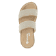 Metallische vegane remonte Damen Pantoletten D2N50-90 mit einem weichen Fußbett. Schuh von oben.