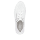 Weiße remonte Damen Sneaker Low D2H01-80 mit Reißverschluss sowie Extraweite H. Schuh von oben.