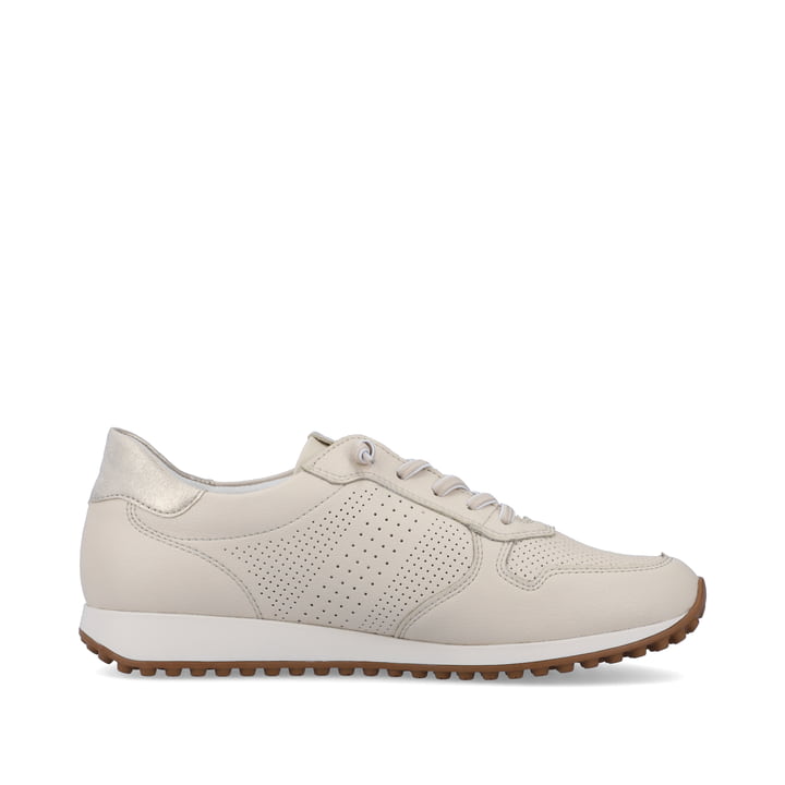 Beige remonte Damen Sneaker Low D3100-60 mit einer Schnürung. Schuh Innenseite.