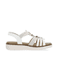 Weiße vegane remonte Riemchensandalen D2073-80 mit einem Gummizug. Schuh Innenseite.