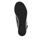 Nachtschwarze remonte Keilsandaletten D1P53-00 mit einem Klettverschluss. Schuh Laufsohle.