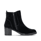Schwarze remonte Damen Stiefeletten D2A81-02 mit einem Reißverschluss. Schuh Innenseite.