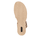 Nussbraune remonte Keilsandaletten D6461-24 mit einem Klettverschluss. Schuh Laufsohle.