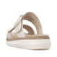 Mules remonte beiges pour femme D2K57-60 avec boucle tendance. Chaussure vue de l'arrière.