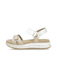 Metallische remonte Riemchensandalen D1J57-90 mit einem Klettverschluss. Schuh Außenseite.