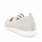 Beige remonte Ballerinas R7102-60 mit einem Gummizug sowie der Komfortweite G. Schuh von hinten.