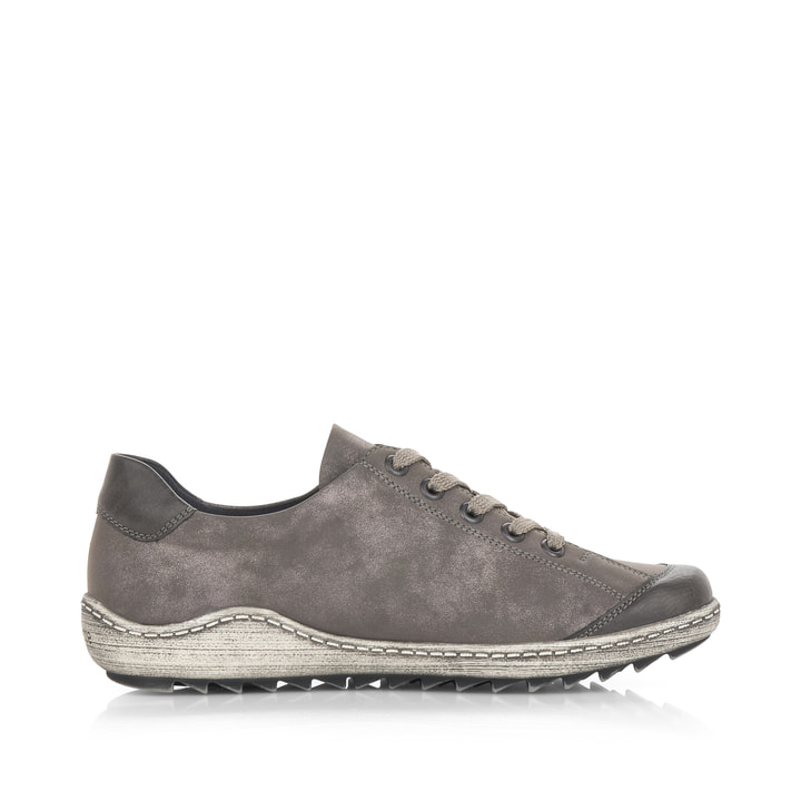 Graue remonte Damen Schnürschuhe R1402-44 mit wasserabweisender TEX-Membran. Schuh Innenseite.