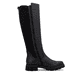 Schwarze remonte Hochschaftstiefel D2S74-00 mit einem Reißverschluss. Schuh Innenseite.
