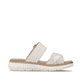 Mules remonte beiges pour femme D2K57-60 avec boucle tendance. Côté intérieur de la chaussure.