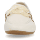 Macciatoweiße remonte Damen Loafer D0K00-80 mit einem Elastikeinsatz. Schuh von vorne.