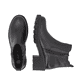 Schwarze remonte Chelsea Boots D0A70-00 mit Reißverschluss sowie Komfortweite G. Schuh von oben, liegend.