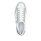 Weiße remonte Damen Sneaker Low D2J01-80 mit Reißverschluss sowie Komfortweite G. Schuh von oben.