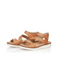 
Karamellbraune remonte Damen Riemchensandalen D2050-24 mit einer flexiblen Profilsohle. Schuhpaar schräg.