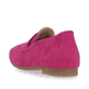Magentafarbene remonte Damen Loafer D0K02-31 mit einem Elastikeinsatz. Schuh von hinten.