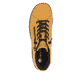 Gelbe remonte Damen Kurzstiefel R1455-68 mit wasserabweisender TEX-Membran. Schuh von oben.