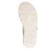 Weiße vegane remonte Riemchensandalen D2K52-80 mit einem Klettverschluss. Schuh Laufsohle.