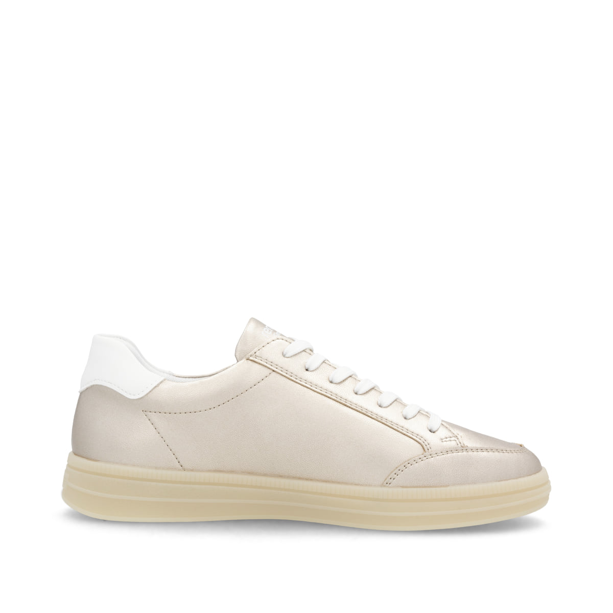 Goldene remonte Damen Sneaker Low D2C02-90 mit einem Reißverschluss. Schuh Innenseite.
