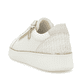 Weiße remonte Damen Sneaker Low D2E00-80 mit Reißverschluss sowie Komfortweite G. Schuh von hinten.