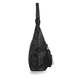 Sac bandoulière remonte Q0725-00 en noir avec un compartiment principal spacieux, fermeture éclair et deux poches extérieures. Côté droit.