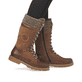 Nougatbraune remonte Damen Schnürstiefel D9380-20 mit Flip-Grip Sohle. Schuh am Fuß.
