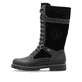 Tiefschwarze remonte Damen Schnürstiefel D9380-02 mit Flip-Grip Sohle. Schuh Außenseite.