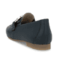 Blaue remonte Damen Loafer D0K09-14 mit Gummizug sowie gepolsterter Einlegesohle. Schuh von hinten.