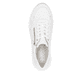 Weiße remonte Damen Sneaker Low D1S03-82 mit Reißverschluss sowie Komfortweite G. Schuh von oben.
