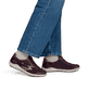 Weinrot-bronzene remonte Damen Schnürschuhe R1443-35. Schuh am Fuß.