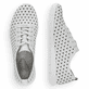 Weiße remonte Damen Schnürschuhe R7101-80 mit der Komfortweite G. Schuh von oben, liegend.
