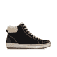 Schwarze remonte Damen Schnürstiefel D0770-03 mit wasserabweisender TEX-Membran. Schuh Innenseite.