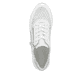 Weiße vegane remonte Damen Sneaker Low D1329-80 mit einem Reißverschluss. Schuh von oben.