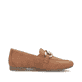Braune remonte Damen Loafer D0K09-22 mit einem Gummizug. Schuh Innenseite.