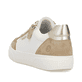 Weiße remonte Damen Sneaker Low D2J01-82 mit Reißverschluss sowie Komfortweite G. Schuh von hinten.